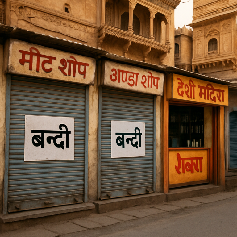 मीट-अंडा बंदी, शराब खुली! क्या वाकई धार्मिक भावनाओं का सम्मान या सरकार की ‘चयनित संवेदनशीलता’?